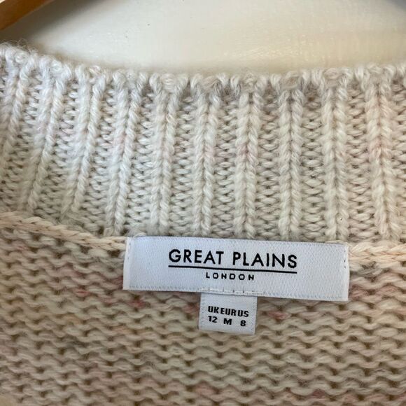 🇬🇧 Great Plains cream/multi summer soft sweater - Picture 8 of 10